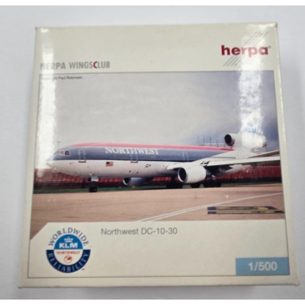 Herpa WingsClub Northwest DC-10-30 1:500 Limited Club Edition 2002 Diecast Model